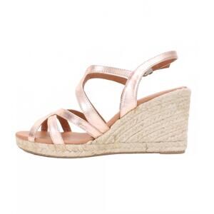 NEW ERIC MICHAEL women's lindsey wedge sandal in copper